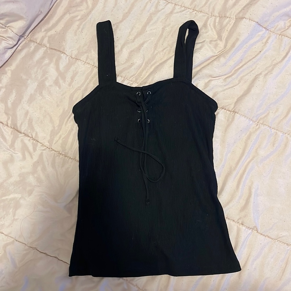 front tie tank top